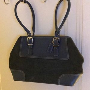 Coach blue Suede Handbag